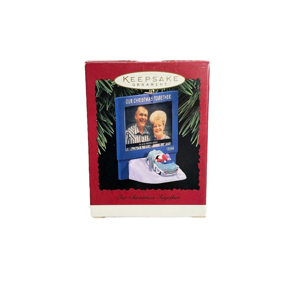 Hallmark Keepsake Ornament Our Christmas Together Drive In Santa Mrs Claus 1996